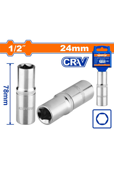 WADFOW حبة كروم طويلة 1/2" مقاس 24مم — WSC7224