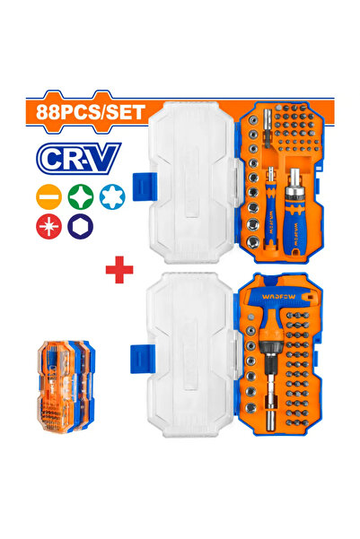 WADFOW طقم مفكات متنوع (88 قطعة) – WSS8B88