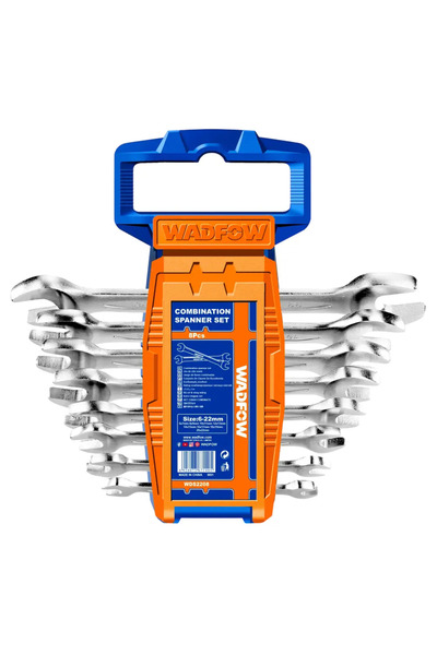 WADFOW 8-Piece Open-End Wrench Set (6–22mm) – WDS2208