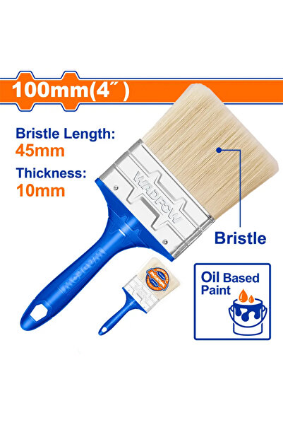 WADFOW 4" (100mm) Plastic Handle Paint Brush — WPB1904