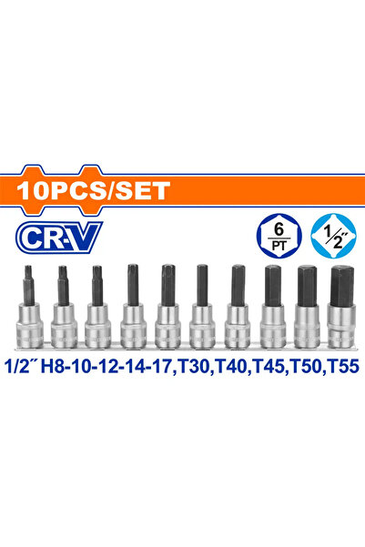 WADFOW طقم حبوب كروم 12 قطع 1/2" – WST1412