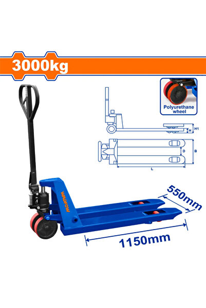 WADFOW 3000 kg Manual Drum Jack — WNH1R30