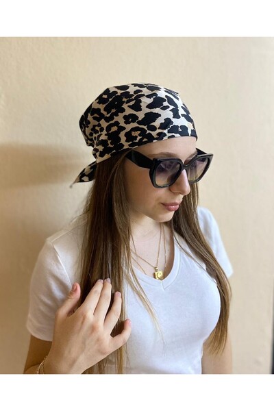 sema aksesuar Leopard Patterned Bandana - Hair Accessory - Scarf - Gift