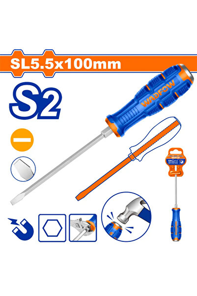 WADFOW SL5.5 x 100mm (4") Ratcheting Hand Screwdriver - WQJ1254