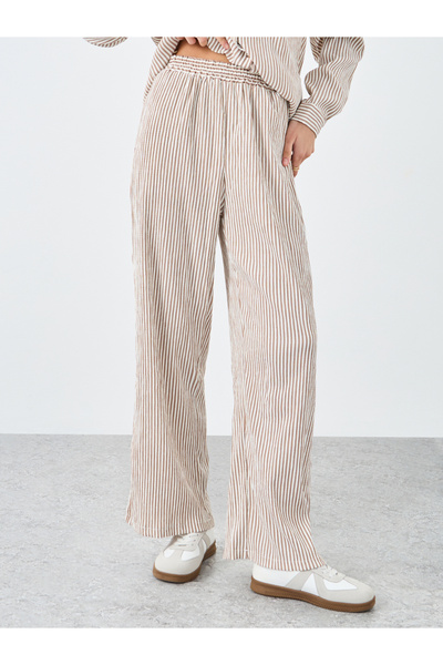Styli Women Striped Shirt and Pants Co-Ords
