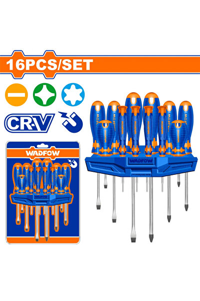 WADFOW طقم مفكات يد ربل (16 قطعة) – WSS1416