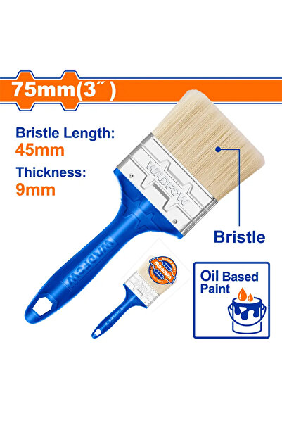 WADFOW فرشاة بوية يد بلاستيك 3" (75مم) — WPB1903