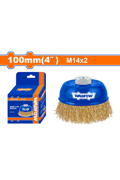 WADFOW فرشاة كوب صفراء 100مم (4") WCE1402