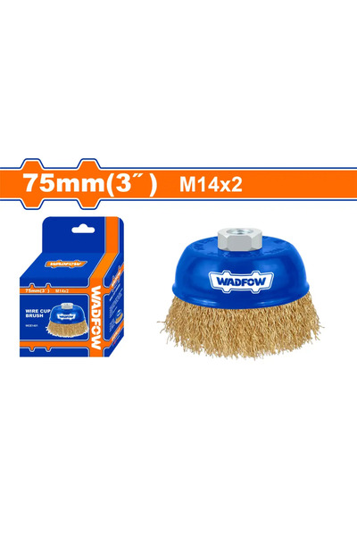 WADFOW فرشاة كوب صفراء 75مم (3") WCE1401