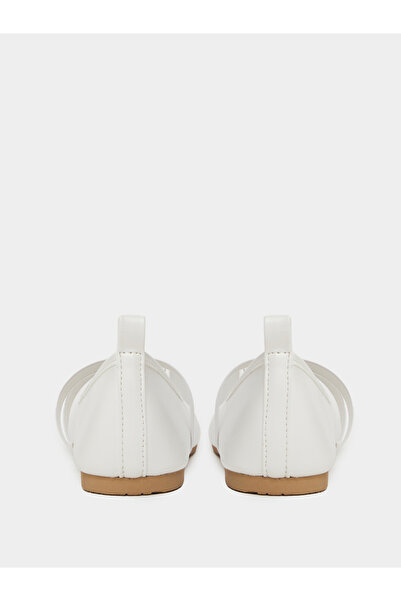 Styli White Glitter Toe Ballerinas