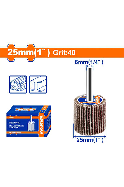 WADFOW إصبع سنفرة على دريل طبقات 25مم P80 WYW2503