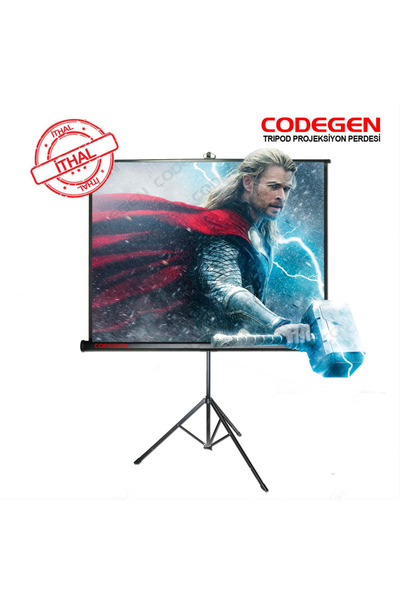 CODEGEN Tx-20 Tripod Projection Screen 200X200 (with Black Background on the ...