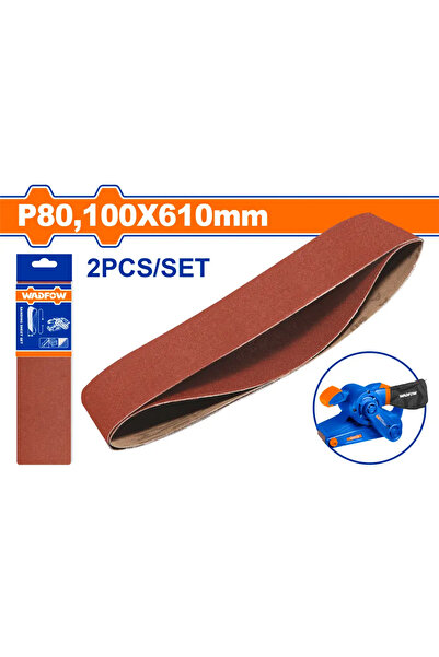 WADFOW 100x610mm P80 Belt Sanding Paper Set (2 pieces) — WZA3E80