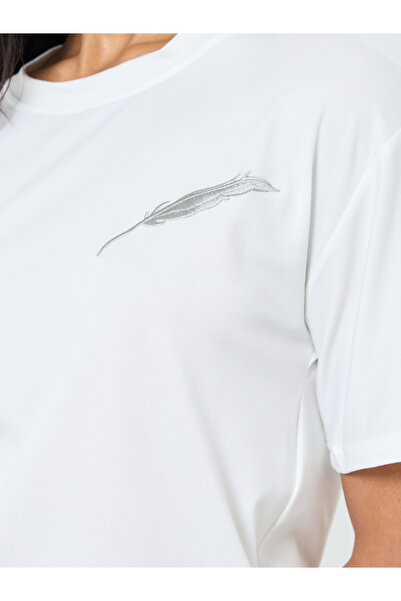 Take Two By Styli Feather Embroidered Regular Fit T-Shirt