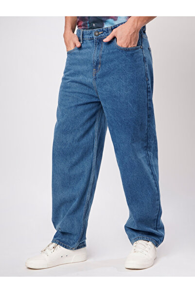 Bene Kleed By Styli Men Blue Mid Rise Baggy Fit Jeans
