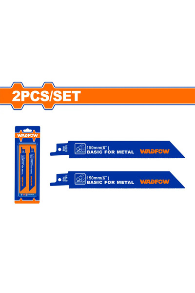 WADFOW طقم ريش منشار ترددي 2 قطع 150مم (6") للحديد WJT922EF