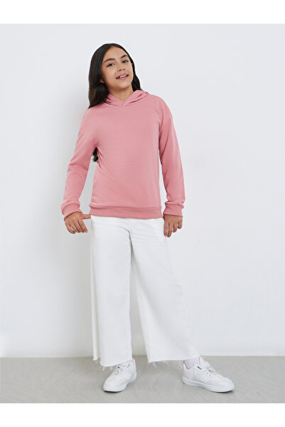 Styli Teen Pink Relaxed Fit Solid Hoodie