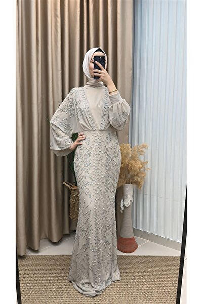 MERVE TESETTÜR Kuruklu Taşlı Balık Abiye