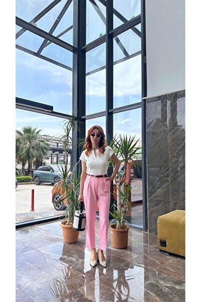 GAMZE ALPTEKİN Zr Original Brand Carrot Pants Fabric Trousers