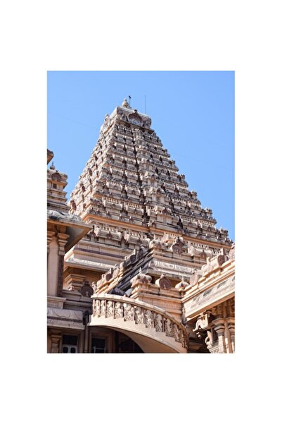 OEM Tablou pe pânză, Arhitectură Templu Hindu din Complexul Chhattarpur New Delhi India, 100x70 cm