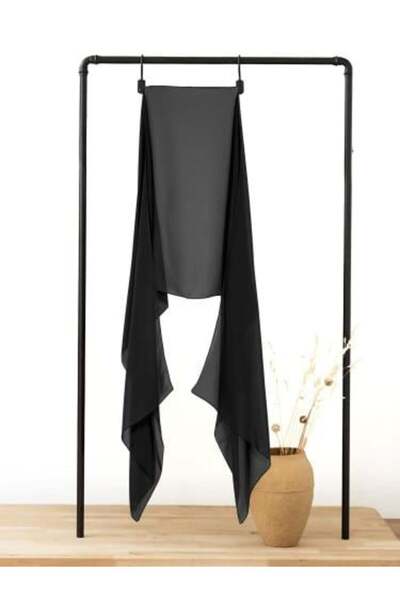 Noor Plain Black Scarf