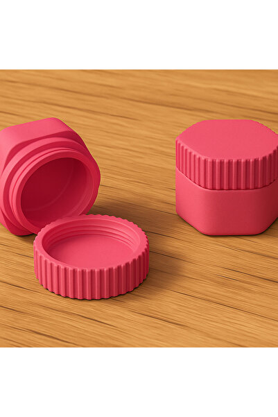 clartejewelery 3D Yazıcı Üretimi Minik Altıgen Vidalı Saklama ve seyahat kabı(3adet)