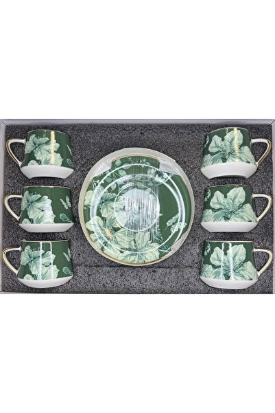 JUVIA JV24 Lüks Porselen 6 Kişilik Kahve Takımı