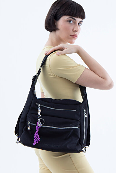 United Colors of Benetton بينيتون حقيبة كروس نسائية باللون الأسود BNT1498