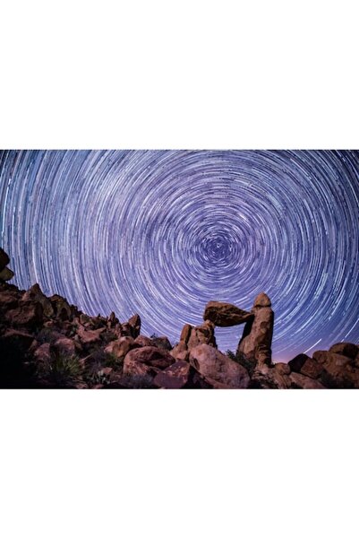 OEM Pictură pe pânză, Peisaj de piatră cu cer violet, 100x70 cm