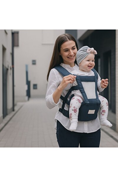 OEM Marsupiu ergonomic pentru bebeluși – Suport reglabil pentru nou-născuți și copii mici, albastru