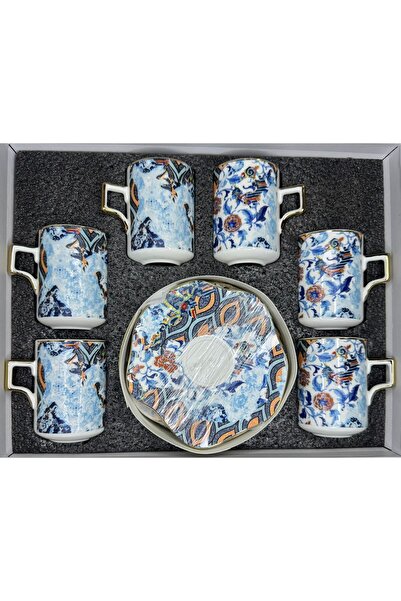 JUVIA JV21 Lüks Porselen 6 Kişilik Kahve Takımı