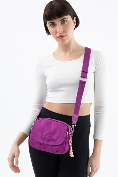 United Colors of Benetton BENETTON ΓΥΝΑΙΚΕΙΑ ΤΣΑΝΤΑ CROSSBODY ΜΟΥΡΤΑ BNT1493