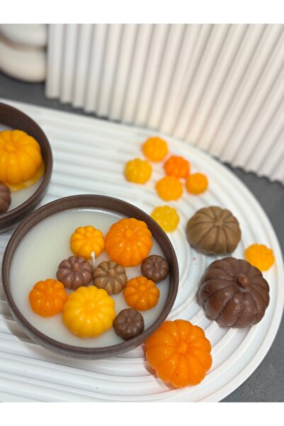 Yasminncandle El Yapımı Balkabağı Kase Mum – Dekoratif & Aromatik” 🎃✨