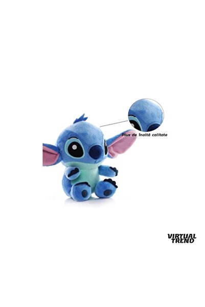 OEM Jucărie de pluș, personaj Stitch, culoare albastră, înălțime 22 cm