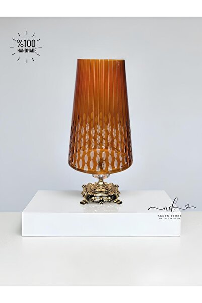 AKDEN STORE Kristal Dekor Vazo - Çiçeklik - Masaüstü Dekorasyon