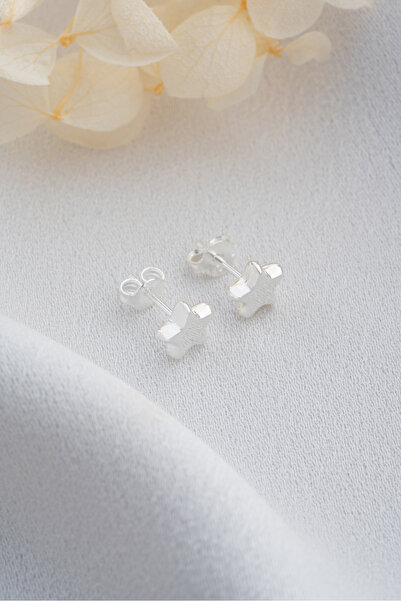 SAKLI TAKI 925 Ayar Gümüş Yıldız Küpe