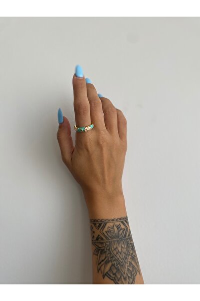 milayk Colorful Ethnic Detailed Ring