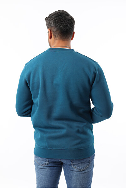 Rodrigo Hanorac unisex cu decolteu crew, din bumbac cu croiala normală, textura moale și fleece interior imprimat