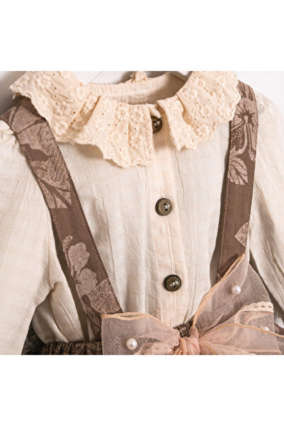 ministok Dina Bowknot Baby Girl Salopet Set