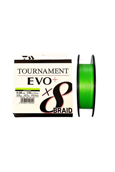 daiwa Tournament EVO+ 135m 0.08mm 8X Chartreuse İp Misina