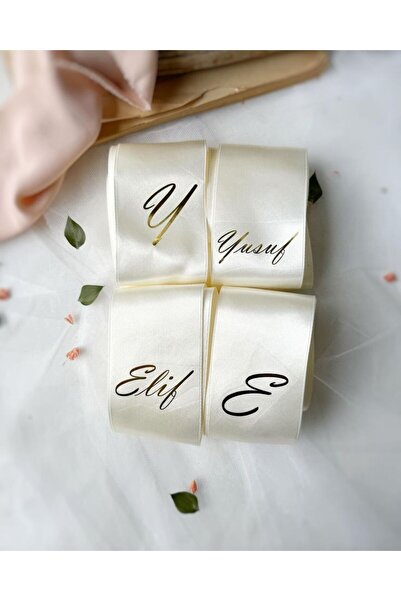 imzatasarım Kişiye Özel Gold / Gümüş / Siyah Baskılı Takı Kurdelesi 6 Cm Eninde 2 Adet