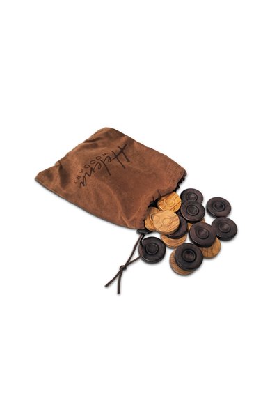 Helena Wood Art Olive Backgammon Pieces (35 mm)
