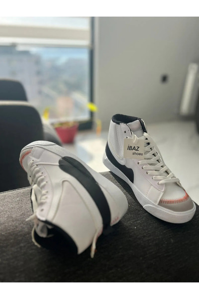 StyleArt Blazer Jumbo Beyaz Siyah Bilekli Spor Ayakkabı