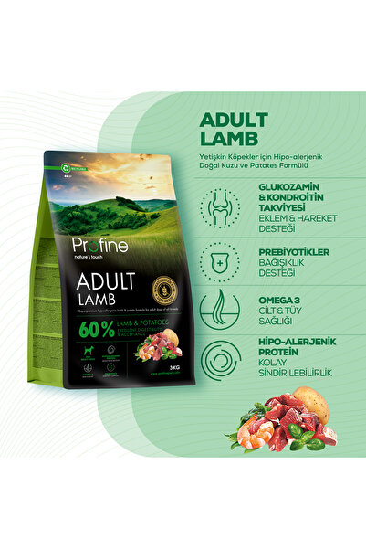 Profine Kuzulu Ve Patatesli Hipo-alerjik Formül Köpek Maması 3 Kg