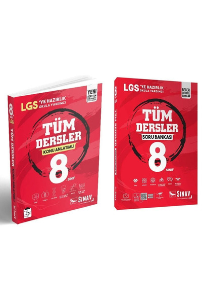 Sınav Yayınları 8. Sınıf LGS Tüm Dersler Konu Anlatımı ve Soru Bankası Kitap ...