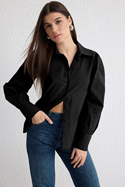 Trendyol Collection Black Shirt Twoss20Go0065
