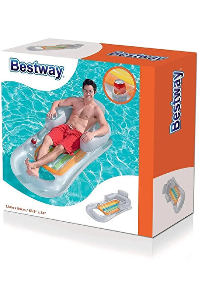 BESTWAY 43028 Lüks Sultan Koltuğu Havuz Deniz Yatağı Gri