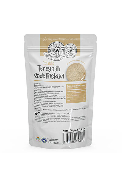 OG natural Organik Tereyağlı Sade Bisküvi 100 Gr