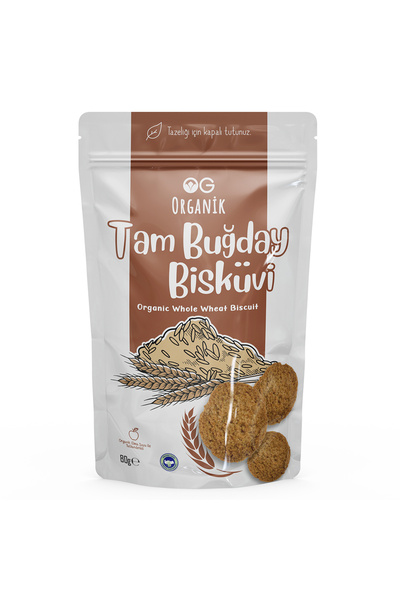 OG natural Organik Tam Buğday Bisküvi 80 gr