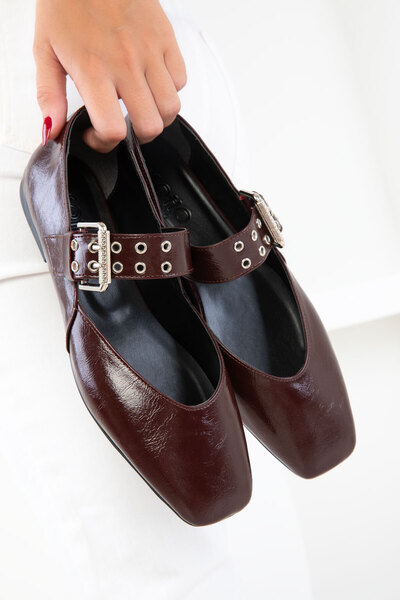 SOHO Claret Red Women's Ballerinas 20841